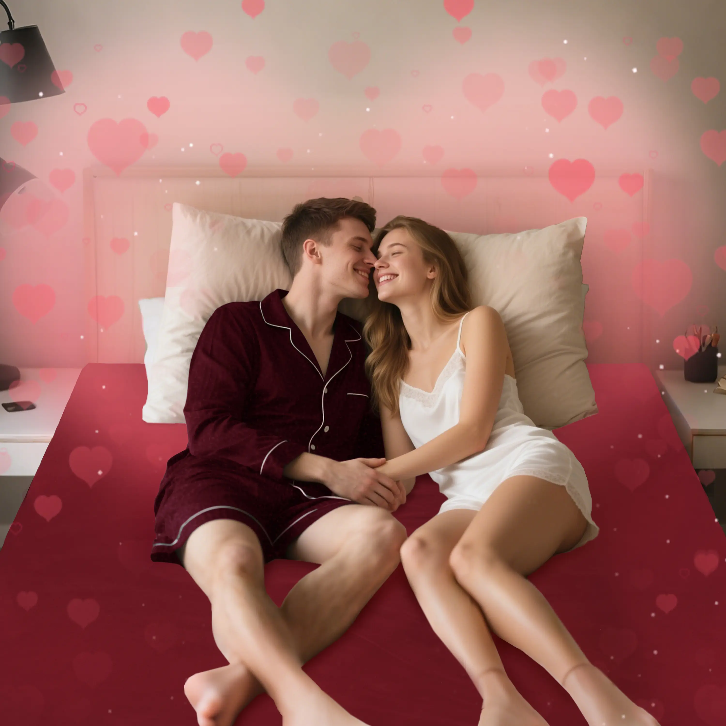 Catalonia Waterproof Love Couple Blanket, Intimacy Bed Blanket, Splash & Squirt Blanket for Bedroom Use, Gift Ideal for Anniversaries, Weddings, 60*80 inch