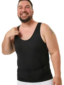 Men's Seamless Shaping Vest with Firm Compression, Comfortable Breathable Sleeveless Workout Top, Fit Casual and Fitness Wear, Yoga Sports Vest, Double Compression Vest