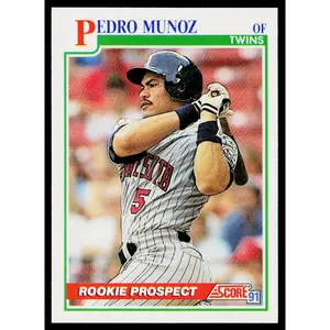Pedro Munoz 1991 Score #332 RC Minnesota Twins