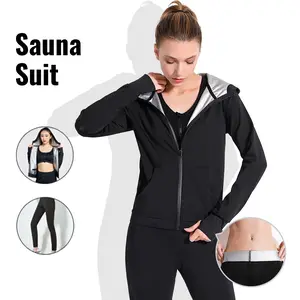 Sauna Max Women Sauna Suit Sweat Exercise GYM Jogging Fitness Workout Yoga Cycling Breathable Quick Dry Woman Comfortable Sauna Jacket Sauna Pants