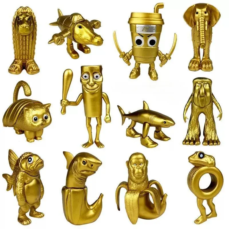 Italian Brain Rot Themed Character Statue Set, 12-Piece Mini Figurines for Home Decor, Creative Desktop Ornaments, Decorative Home Ornament, Unique Collectibles, Collectible Figure Decor, Collectible Room Decor, Desktop Decoration Ornament