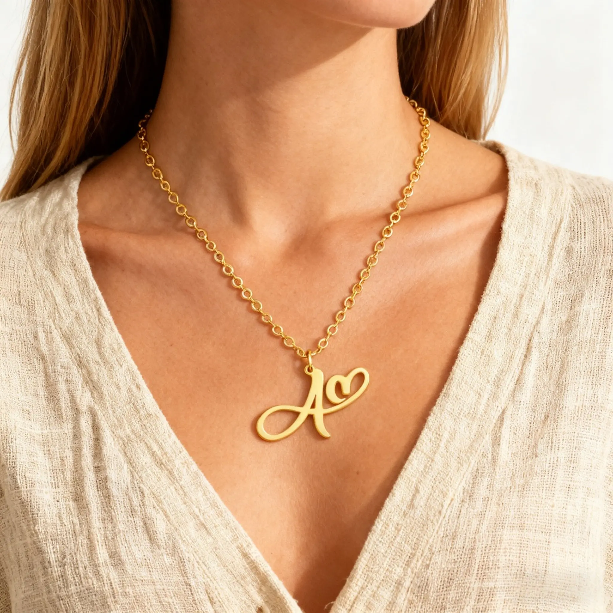 Initial Necklace - A to Z Alphabet Necklaces Necklace Gift Initial Necklace - A to Z Alphabet Necklaces Necklace Gift