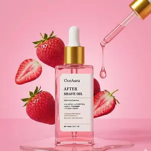 Strawberry Essential Oil - Moisturizing Body Care with Jojoba Seed Oil & Vitamin E for Smooth Skin Texture, Gentle Ingredients, Post-Shave Relief, Moisturizer, Cosmetic