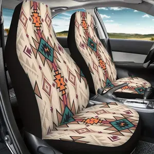 Aztec Pattern Polyester Car Seat Covers, Universal Fit for Sedan Suv Truck, Durable Easy Clean Front Seat Protector Set, Car Accessories, Car Seat Protectors