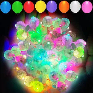 50-Pack Balloon Lights, 9 Colors Handmade LED Bulbs, Long-Lasting Mini Ball Lights, Round Flashlights for Party Decorations