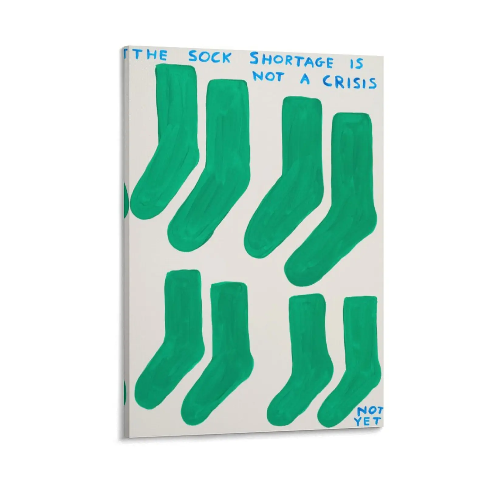The-Socks-Shortage-is-Not-a-Crisis David-Shrigley Canvas Wall Art Posters Canvas Painting Wall Art Decor For School Office And Family Canvas Poster Bedroom Decor Sports Landscape Office Room Decor Gift Frames Ornaments Artistic Decoration Frame-Style