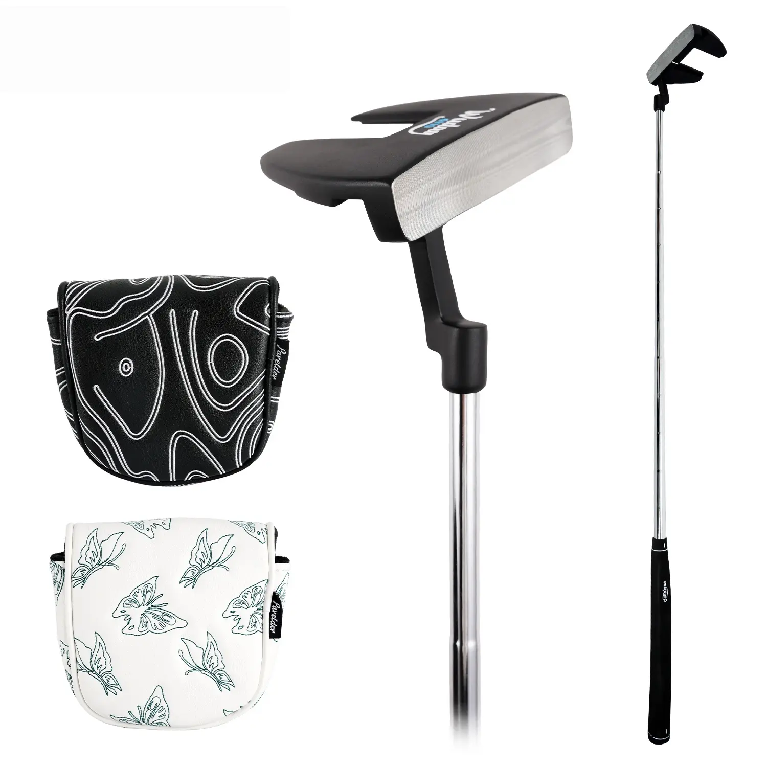 WUDAY Men's Forged Mallet Putter with Stainless Steel Shaft for Left & Right Handed Golfers, Ultra-Low CG, Anti-Slip Grip, Includes Premium Magnetic Cover, Golf Clubs
