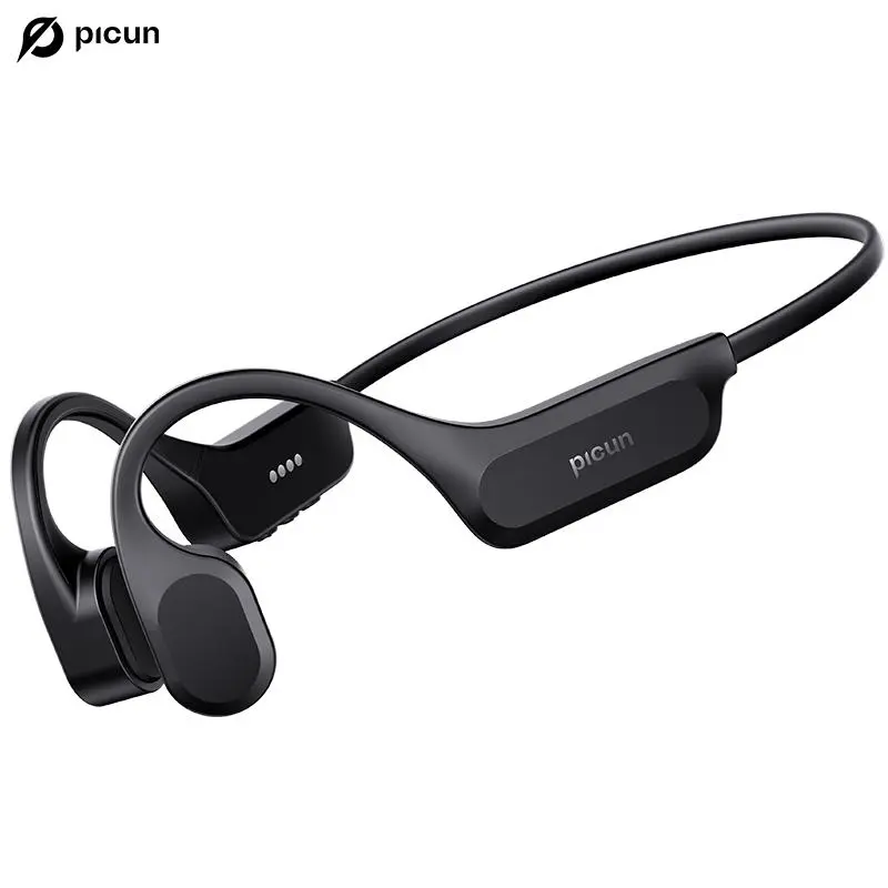 Picun T2 Electronic Bone Conduction Headset - Ergonomic Design Wireless Headphones, Bluetooth 5.4, 32GB Storage, IPX8 Waterproof, Soft Mounting, Hands-Free Mic, Stable Connection, Fitness Earbuds for Swimming, Cycling, PC & Laptop