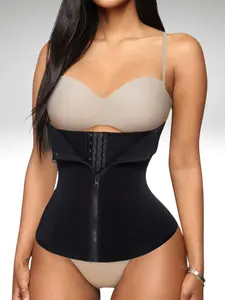 Zipper Waist Trainer for Women – Plus Size Tummy Control Shapewear Corset Cincher for Workout and Daily Wear