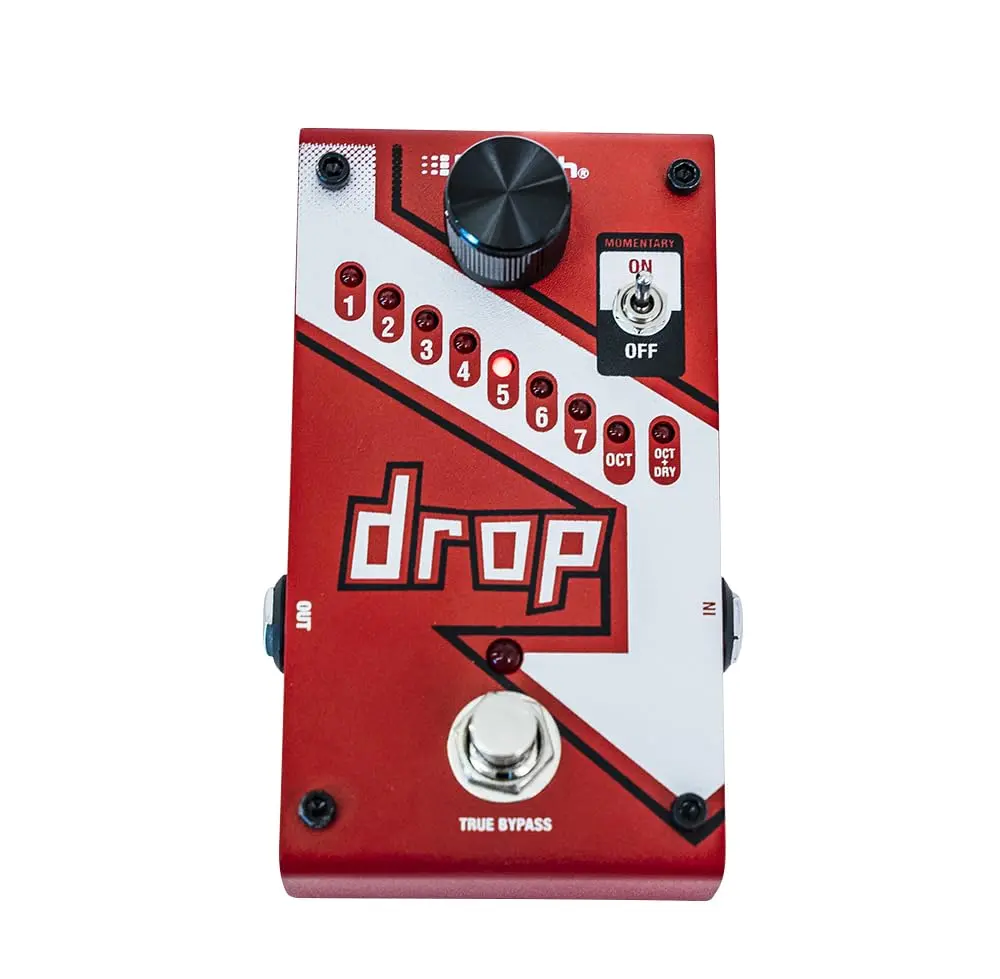DigiTech DROP Compact Polyphonic Pitch-Shifter - Compact Pedal with Drop-Tuning, Footswitch Guitars & Gear Accessories, Gift Ideas for Music Lovers, Pedal Set for Music Enthusiasts