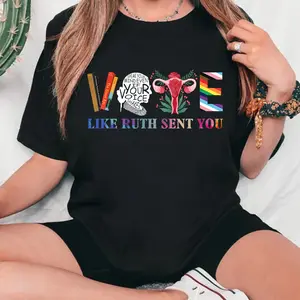 Vote Shirt, Vote Like Ruth Sent You T-Shirt, Election 2024 Shirt, RBG Shirt, Feminist Gift Shirt, Empowering Political Shirt