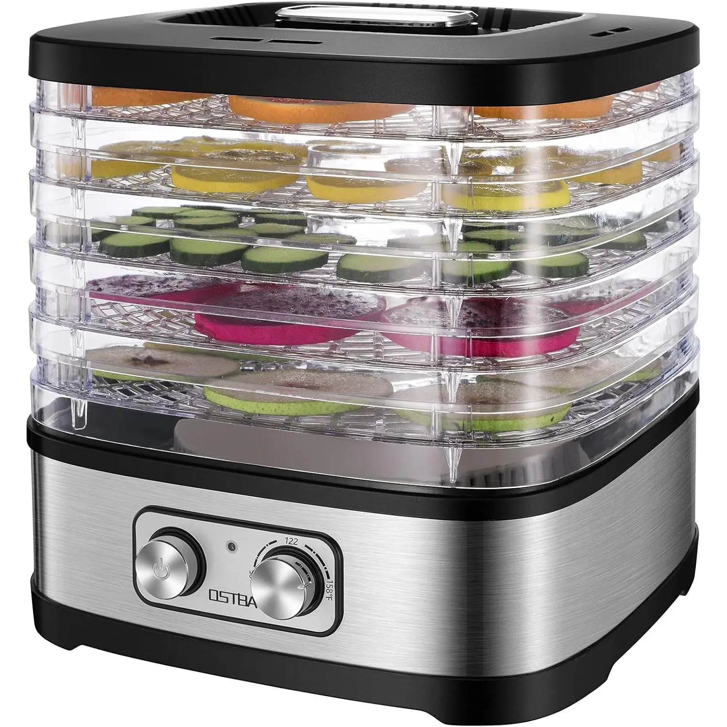 Easy-Clean Dehydrator for Food and Jerky with Temperature Control, Dishwasher-Safe Trays, Perfect for Fruits and Herbs Appliances