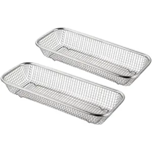 2 Pack Utensil Drying Rack - 304 Stainless Utensil Holder & Organizer for,,, - Drainer Basket for Counter & Dishwasher Silverware