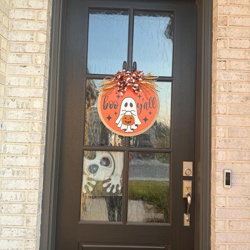 Halloween Front Porch Decor 2026, Halloween Door Sign, Fall Front Door Decor, Farmhouse Porch Home Decoration，Housewarming gift.