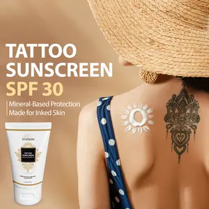 Tattoo Sunscreen Lotion SPF 30 - Water-Resistant Tattoo Aftercare Lotion to Preserve Ink Vibrancy