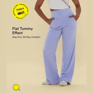 Halara X Smiley® Halara UltraSculpt™ High Waisted Tummy Control Straight Leg Yoga Pants with Pockets