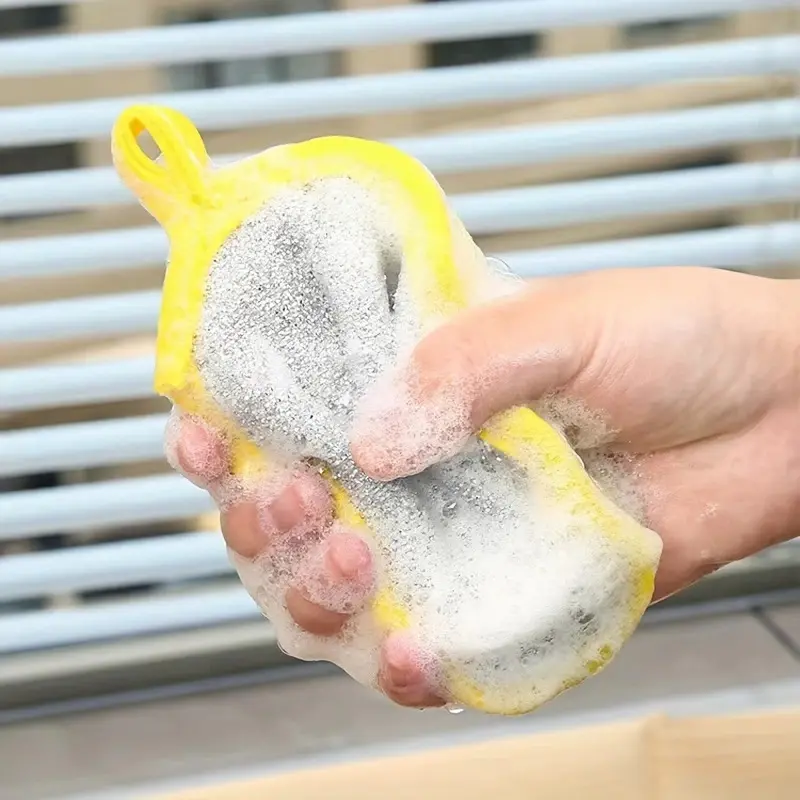 10/20 Piece Cleaning Sponge Double-Sided Dish Sponge Scrubber Non-Scratch Kitchen Cleaning Sponge Multi-Purpose Round Dishwashing Pad Heavy Duty Scrub Sponge For Dishes Reusable Kitchen Sponge Scrubber Scouring Pads/kitchenware Set