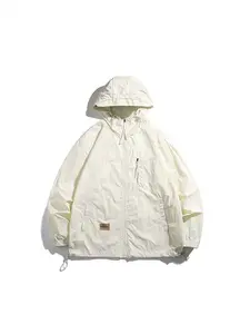 Men's Ultra-Thin Portable Loose Fit Solid Color Jacket, Lightweight Summer Skin Suit, Casual Outdoor Fishing Sports Jacket