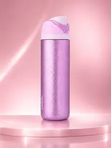 Owala FreeSip 32oz “So Eggstra” Limited Edition – Sparkly Purple Glitter Water Bottle with Shimmer Finish for Everyday Hydration