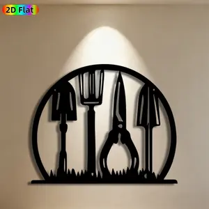 1pc Garden Tools Metal Wall Art, Rustic Garden Tools Statue Mural, Ideal Gift for New Year, Easter, Garden Decor Enthusiasts, Weather-Resistant Metal Wall Decor , Perfect for Patio Wall & Backyard Fence, Charming Outdoor Decor for Greenery Lovers