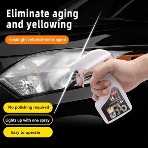 Car headlight restoration and repair liquid, no-sanding magic tool, headlight cover yellowing cleaner, polishing tool
