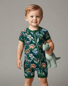 Charlie Play Jurassic Dreams - Bamboo Lyocell Shorty Romper