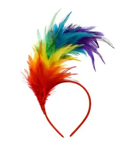 Rainbow Feather Headband