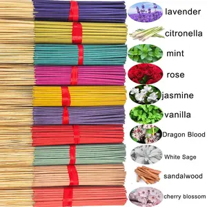 7 Sets of Incense Sticks, Available in Four Seasons: Spring, Summer, Autumn, and Winter, with Scents of Rose, Lavender, Sandalwood, Jasmine, Mint, Cherry Blossom, Vanilla, Sandalwood, Sage, and Dragon's Blood, 21 Sticks/Pack, Suitable for Home, Office, Yo