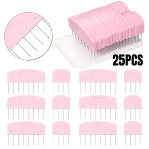 25pcs Knit for Blocking Pins Kit, Includes 13 8-Pins Large Knit for Blocking Combs, 12 4-Pins Small Knit for Blocking Combs, Knit for Blocking Pins for Blocking Mats, Knitting for Block Tool for Blocking Mats