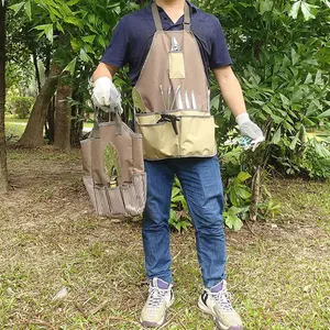 Gardening Oxford Storage Bag, Waterproof Apron, Multi-functional and Large-capacity Beachcombing Tool Bag, Tool Organizer for Home & Outdoor