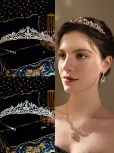 Elegant Bride Rhinestone Crown Headband, Wedding Dress Accessory, Perfect for Birthdays & Special Occasions, Fashion Princess Design Tiaras