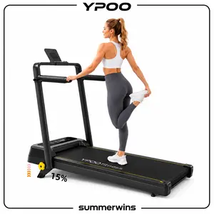 【DealsForYouDays】YPOO 15% Incline Walking Pad Treadmill,160 pounds girl treadmill,treadmills home,Remote Control for Home Office Walking & Jogging, Walking Pad Treadmills At home gym, Home Fitness Equipment,Portable Under Desk Treadmill for Small Spaces