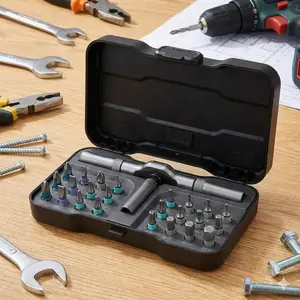 24-in-1 Ratchet Screwdriver Set with Reversible Handle, Multibit Precision Tool Kit for Electronics Repair, DIY Home Improvement, and Professional Use, Ergonomic Non-Slip Grip, Alloy Steel Construction