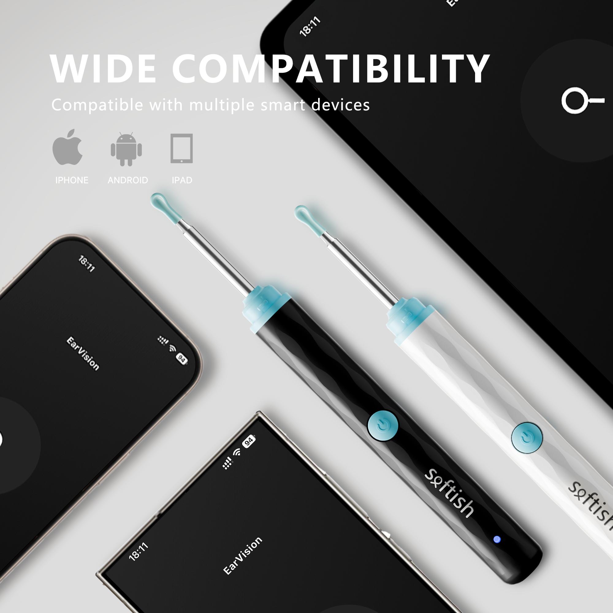 Ear Wax Removal Kit,Ear Cleaner with Camera,Ear Cleaning Kit 1269P HD Otoscope with Lights and 8 Ear Picks, Earwax Removal for Adults and Children