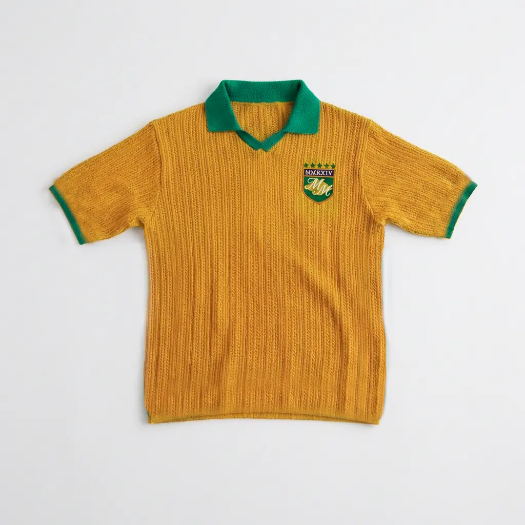 Brazil Knitted Soccer Jersey - Samba Dourado