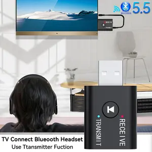 Bluetooth 5.0 Wireless Audio Transmitter Receiver Plug, 3.5mm AUX Jack/RCA/USB Dongle Stereo Device, Audio & Video Accessories for TV, Car, PC Speaker Headphone