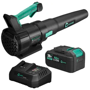 Garvee Wireless Leaf Blower 20V – Powerful 650CFM/200MPH Electric Blower with 4.0Ah Li-ion Battery, 2 Speed Modes, Lightweight, Charger Included – Ideal for Lawn, Leaves, Patio, Particle