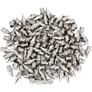 110 Piece 3/8 Inch Steel Track and Cross Country Spikes Replacement, Silvery