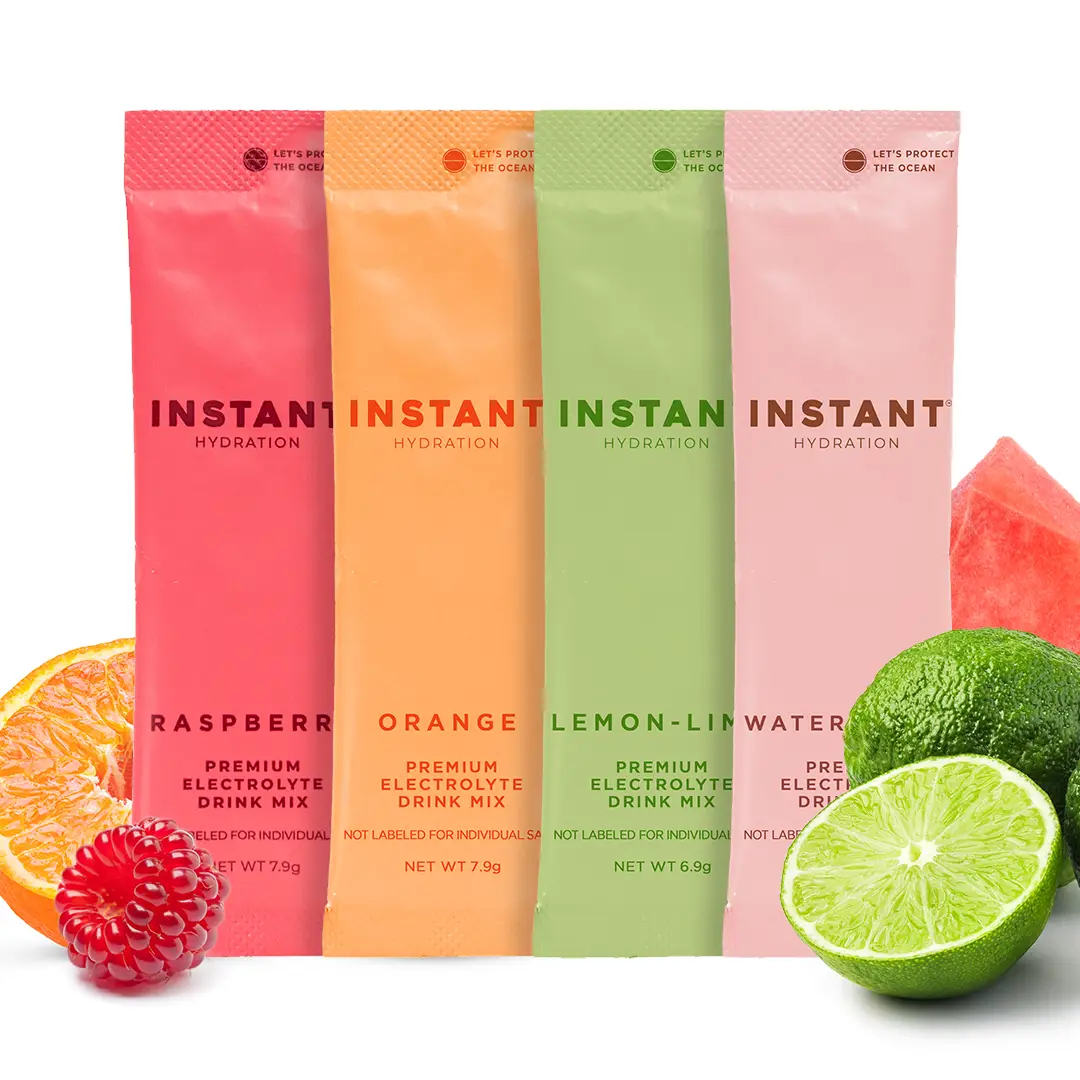 Instant Hydration Premium Electrolytes - Variety Pack - Zero Sugar - Keto Vegan Gluten-Free Non-GMO - Boost Recovery Brain Function Muscle & Tissue He