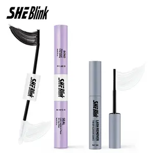 GlueB-2 SHE Blink 2IN1 Lash Bond And Seal Pen With Lash Remover Set 360° Spiral Brush Head Waterproof Long Lasting Cluster Eyelash Glue Gentle Fast Clean Lash Remover For DIY Lash Extensions