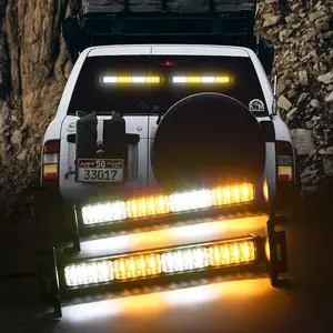 Emergency LED Car Strobe Warning Light 2 In 1 Police Spotlight Work Light for Trailer Car Truck Atv Driving Fog Light 12V 24V