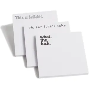 Funny Sticky Note What The F*ck Sticky Notepad, Oh, for 's Sake Novelty Notepads, Funny Sassy  Desk Accessory Gifts for Friends, Co-Workers, Boss (3 PCs)