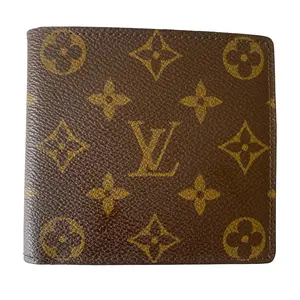 Pre-owned Louis Vuitton Bifold Small Leather Goods mens monogram Wallet MI0921 authentic with COA