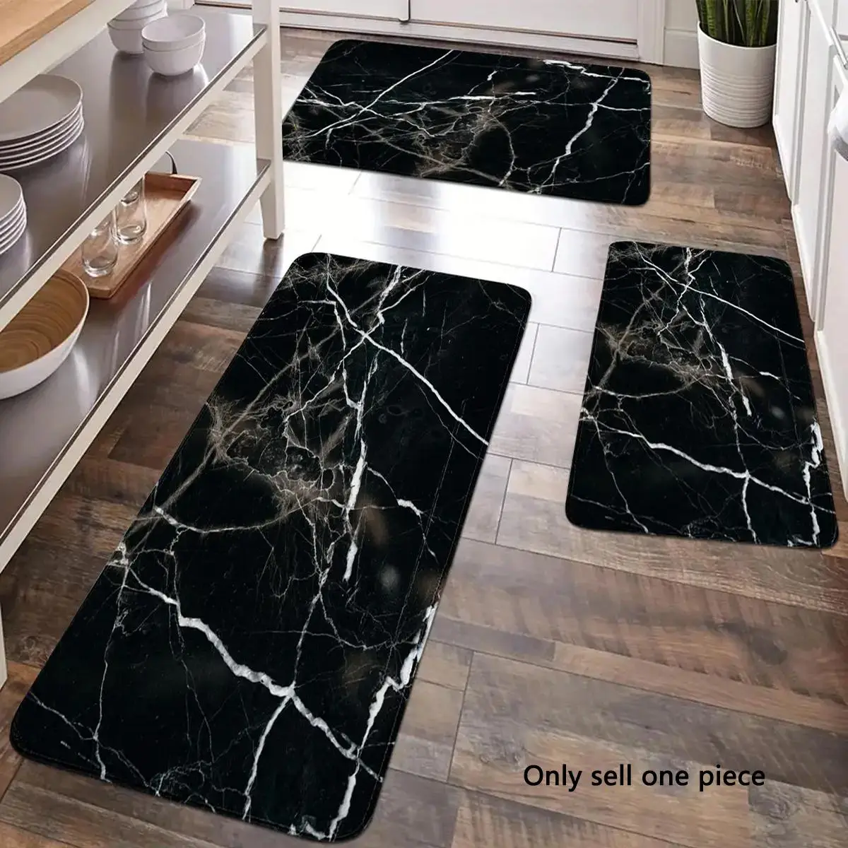 Modern Marble Pattern Mat, 1 Count Soft Non-slip Rug, Decorative Mat For Home Living Room Bedroom Kitchen