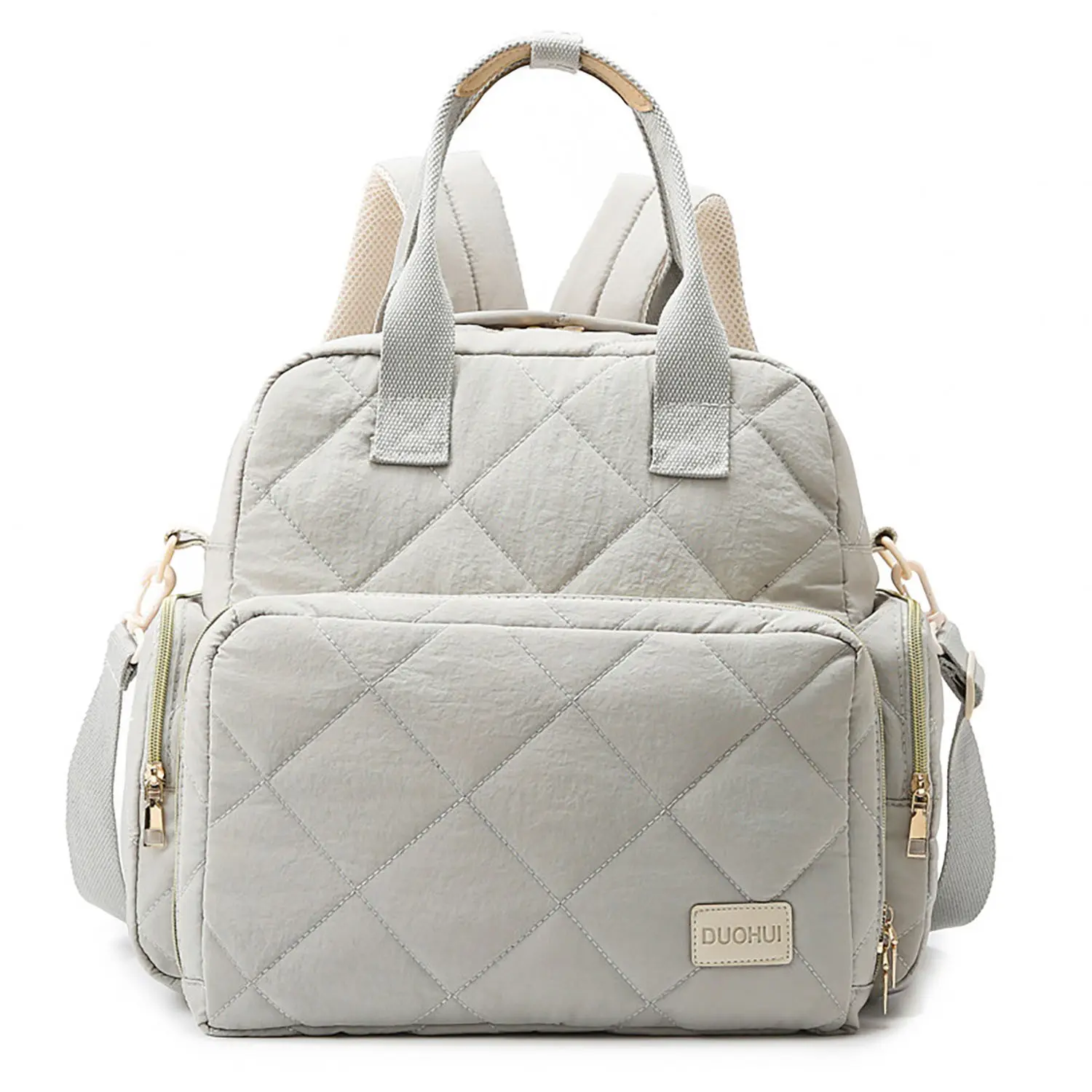 Fashionable Mom Bag, Waterproof Nylon Baby Diaper Bag, Lightweight Shoulder Crossbody Bag, Daily Use Organizer, Dry/wet Separated Design, Quilted Diaper Bag, Diaper Travel Bag
