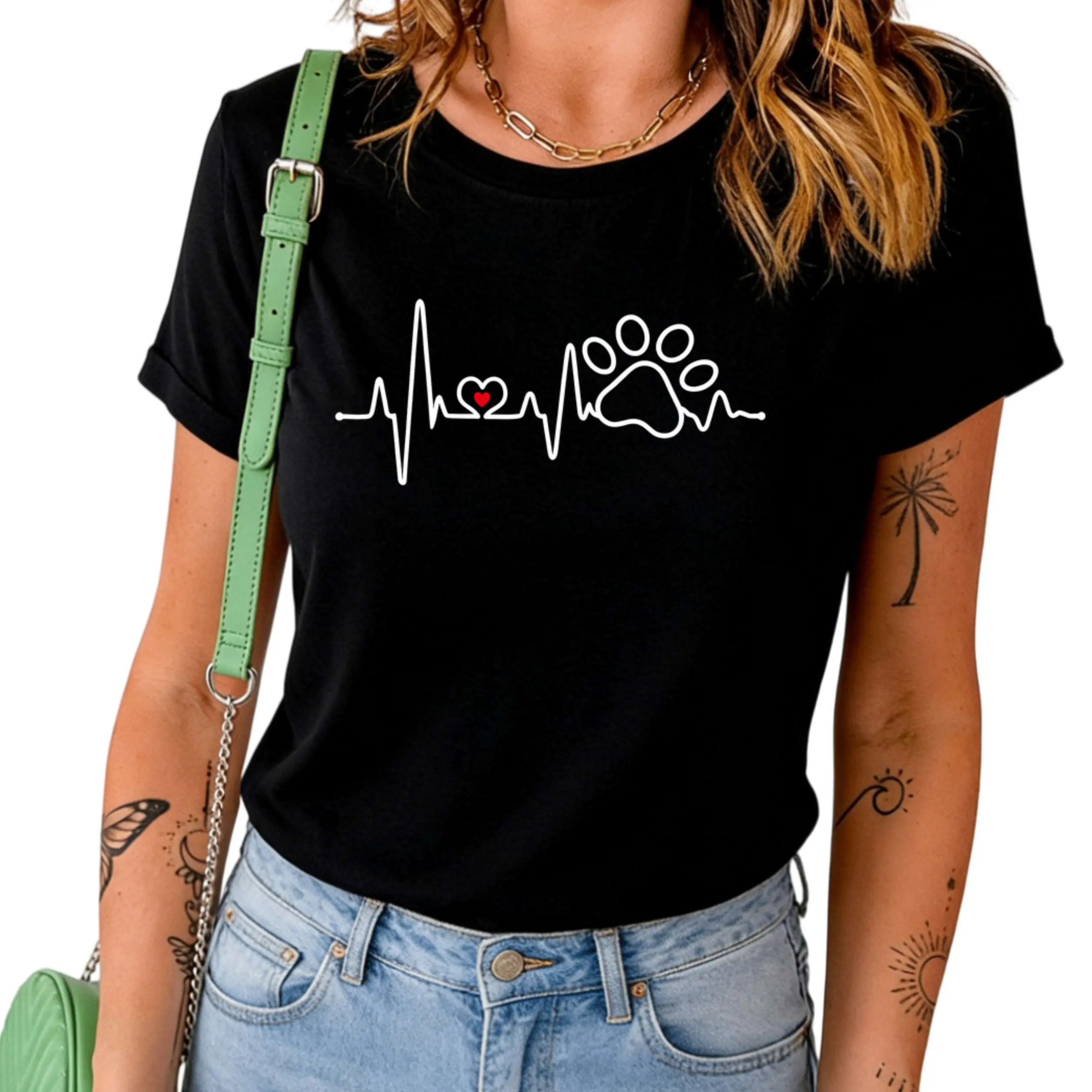 Dog Paw Heartbeat Clothing - Dog Paw T-Shirt