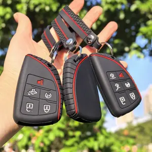 Premium Protective Key Cover Key Fob Cover For Chevy Silverado 1500 Suburban Tahoe GMC Sierra 1500 Silverado Sierra 2500HD 3500HD For BUICK Envision Keychain Car Key Protector