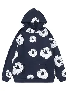 Fashion Unisex Street Style Loose Hoodie, Winter Foam Cotton Padded Jacket, American Trendy Brand, Perfect for Cold Weather