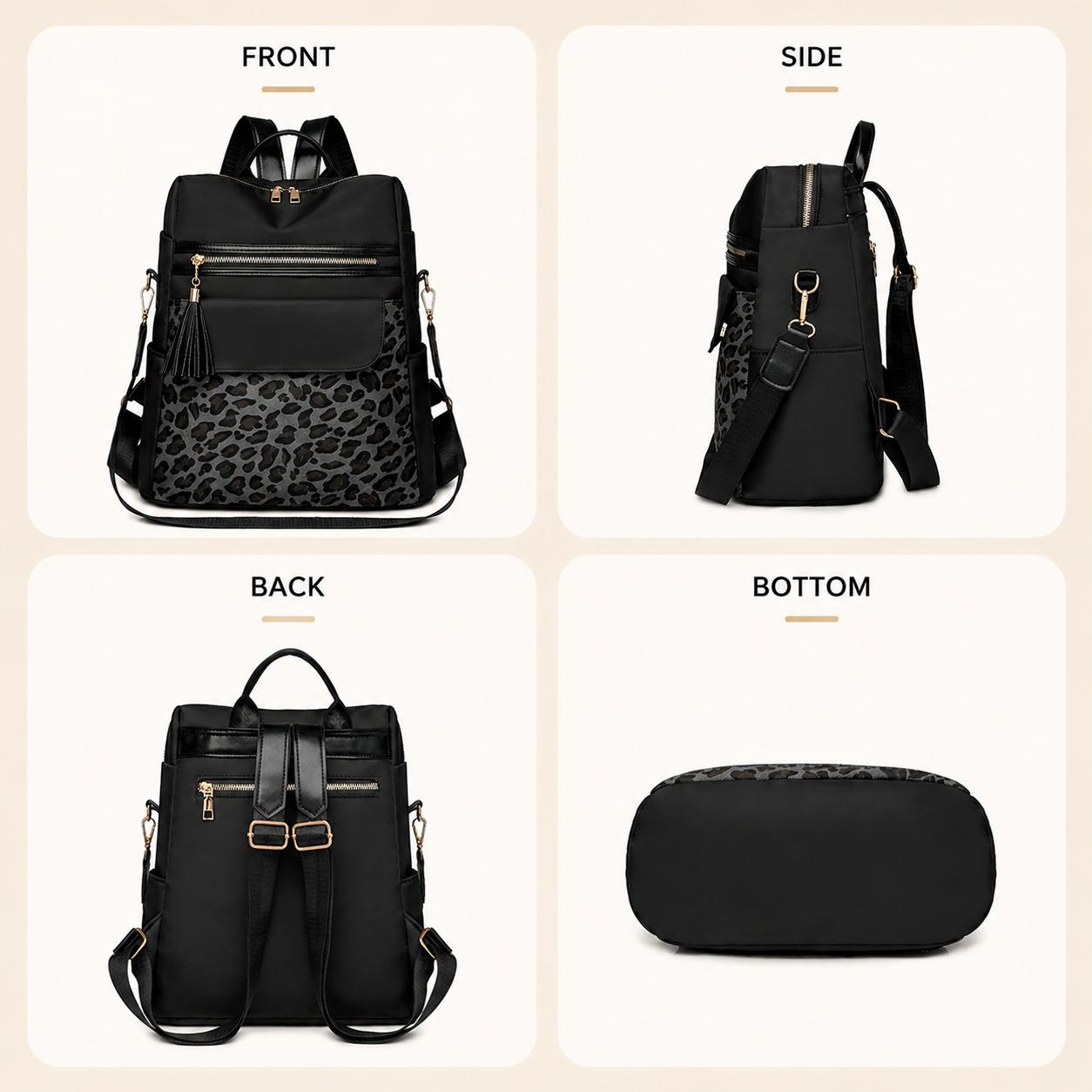 New Anti-Theft Oxford Cloth  For Women, Versatile Convertible Daypack Wearable As  Or Single Shoulder Bag, Trendy  Appearance, Ideal For School Learning, Daily Commute, City Shopping And Short  Outdoor Trips tiktokshopbacktoschool
