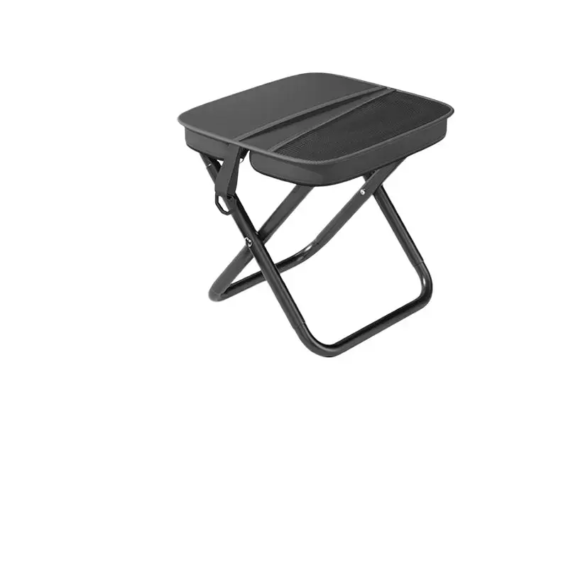 2025 New Foldable Backpack Collapsible Stool - 330lbs Load Capacity, Portable Camping Footrest, Suitable for Camping, Fishing (Black)